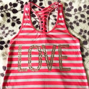Pink Striped Tank Top